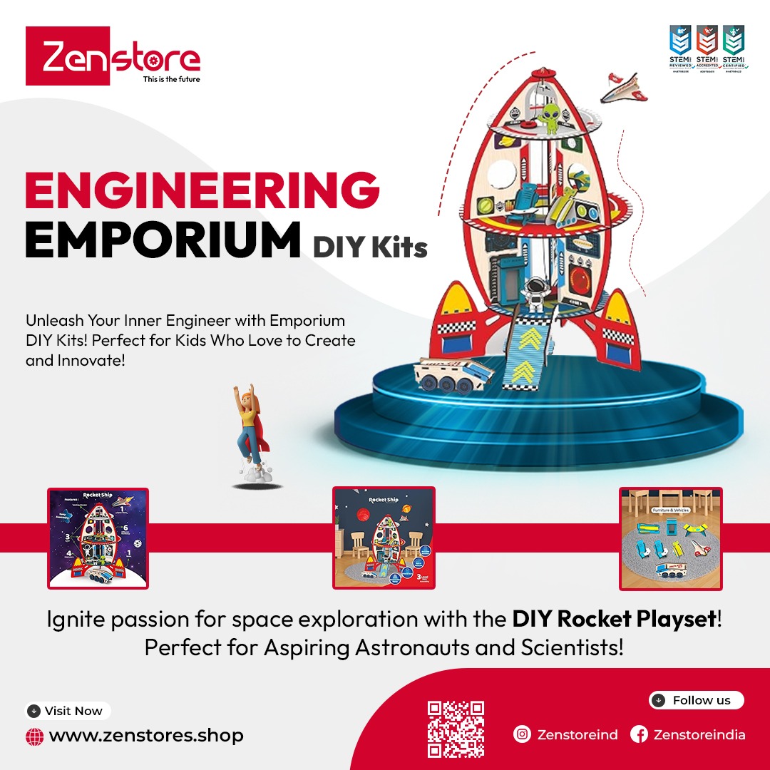 zenstoreind's tweet photo. Blast off into a world of learning and adventure. Get your DIY Rocket Playset today! ✨🚀
https://t.co/Pse2esqjyI
#DIYRocket #SpaceExploration #STEMLearning https://t.co/xIM4elD5BE