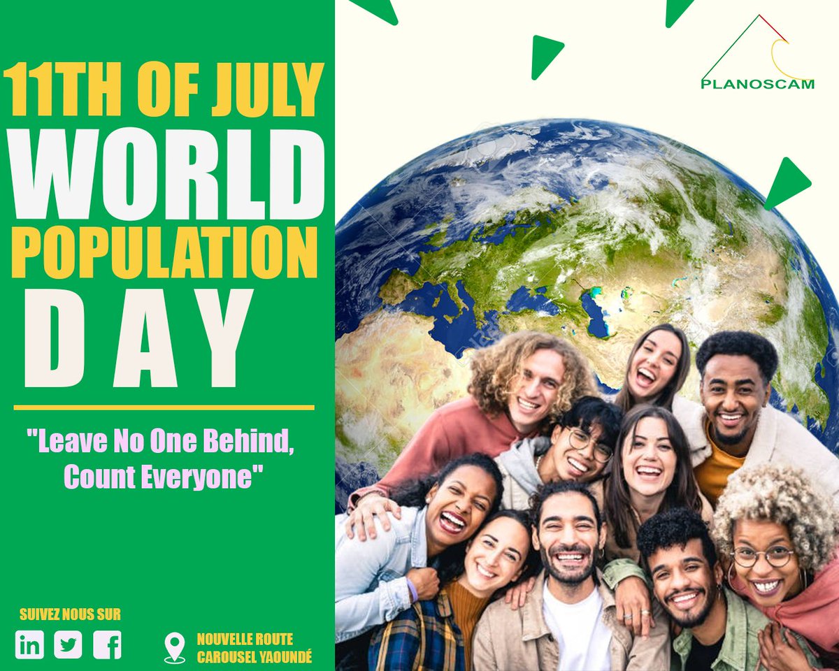 Planoscam2024's tweet photo. Cette journée met en lumière les enjeux liés à la population mondiale, tels que la croissance démographique, la santé reproductive, et le développement durable
#PopulationMondiale #SantéPourTous #DéveloppementDurable #Planoscam #WorldPopulationDay2024 https://t.co/mn3Thi4M2b