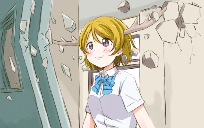 アイドル研究部のドアを破壊するかよちん #しかのこ #LoveLive #シカコ