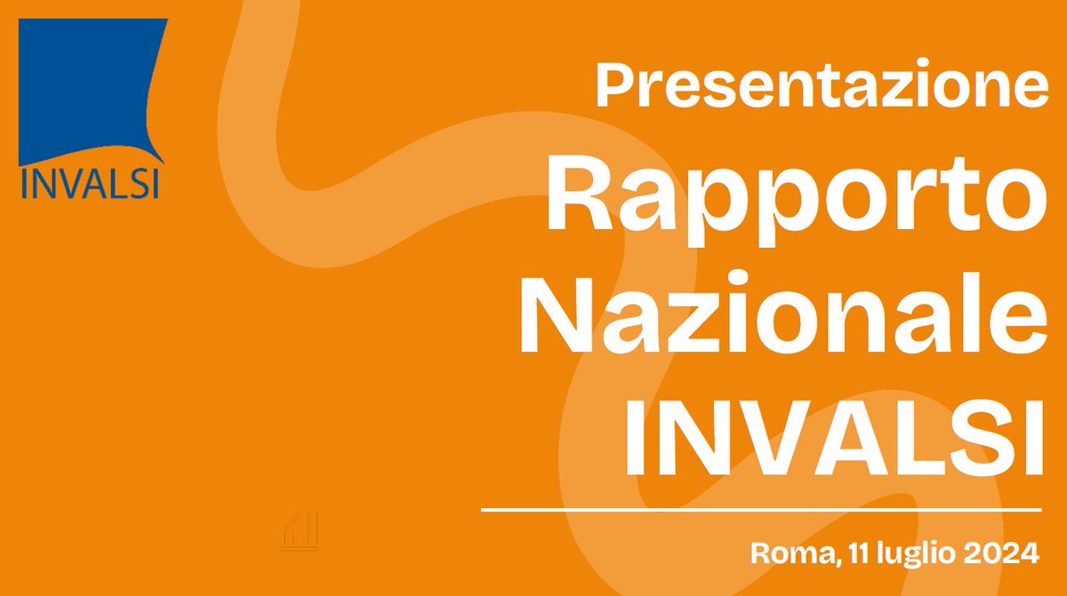Alle 10.30 al via la Presentazione del Rapporto Nazionale #INVALSI2024. 

Qui la diretta streaming: webtv.camera.it/evento/25750

Qui tutti i materiali dalle ore 11.00: bit.ly/Documentazione…… 

#INVALSI2024 #ProveINVALSI2024