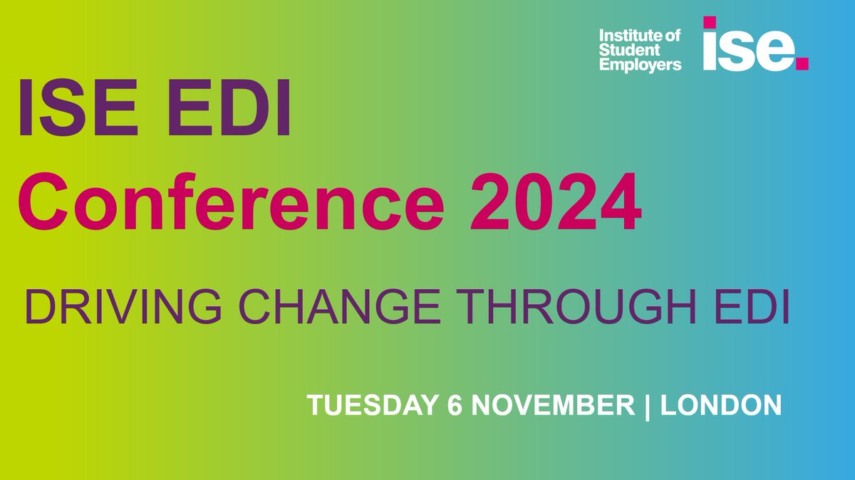 ISE (@ioseorg) on Twitter photo The Call for Content and registrations for the ISE EDI Conference are now open! 
This year we're focusing on driving change through EDI
Submit content: ise.org.uk/page/EDI-conf2…
Register: ise.org.uk/events/EventDe…
#ISEedi24 #diversityandinclusion #studentrecruitment #earlycareers The Call for Content and registrations for the ISE EDI Conference are now open! 
This year we're focusing on driving change through EDI
Submit content: ise.org.uk/page/EDI-conf2…
Register: ise.org.uk/events/EventDe…
#ISEedi24 #diversityandinclusion #studentrecruitment #earlycareers