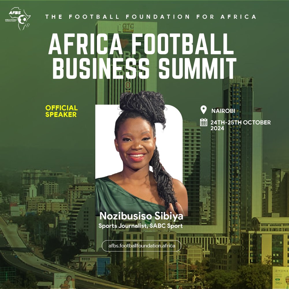 TheFFAfrica's tweet photo. We are delighted to welcome @nozibusisosibiy 🇿🇦, a sports journalist at @SABC_Sport, as a speaker at the Africa Football Business Summit 2024.  

Register. https://t.co/REWFkfCUeJ

#AFBSummit #AFBS2024 #womensfootball⚽️#TransformingOurGame https://t.co/Sez1akYK7T