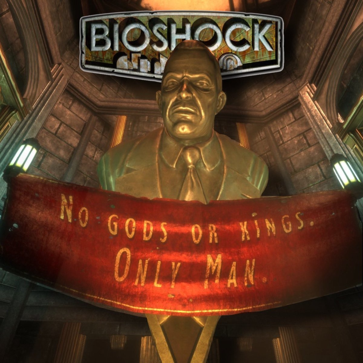 FitgamingGR's tweet photo. “No god or kings.
ONLY MAN.”✊🏻

Ένα Απο τα πιο #iconic lines στο μέσο, από το θρυλικό @bioshock , στην immersive γνωριμία μας με την #rapture city🔥

Capture taken on PC through #steam 
#fitgaming #fitgamingGR #bioshock #gaming https://t.co/25q9dzv7x5