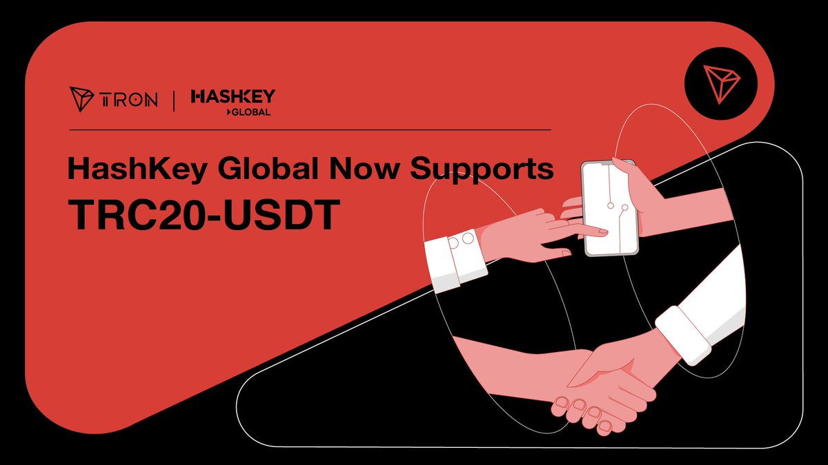 trondao's tweet photo. 🌐 ICYMI: @HashKey_Global now supports TRC20-USDT! Deposits and withdrawals are now open.

This expansion highlights TRON's global reach and commitment to seamless transactions. 🚀 https://t.co/Uxm2oqT2nF