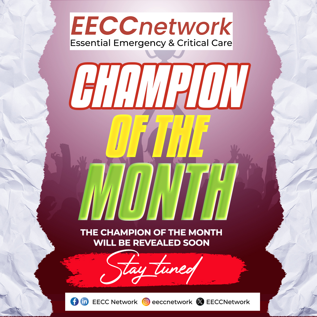 Hello EECC Champions!! #eeccnetwork
Are You ready for the Champion of the Month!!! 📣📣

Thank you to those that have shared their activities. The Champion of the month will be revealed soon .

Together, we're championing Essential Emergency and Critical Care . #JoinOurNetwork