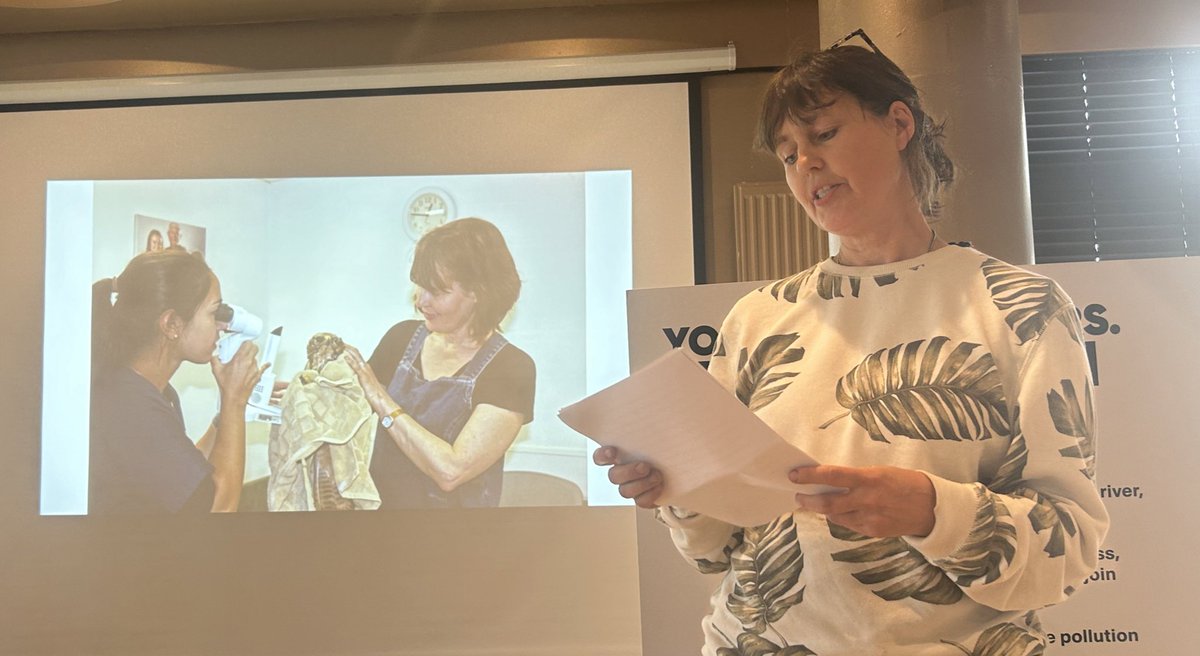 NinaParker's tweet image. “Somos Agua. We are water. All of us. The dormouse, linnet, and otter. Water must be protected at all costs. If anything should be a right, it is this. A clean and functioning river.” 

- @sasharosenorris conservationist and claimant intent on saving the #RiverWye 

@LeighDay_Law