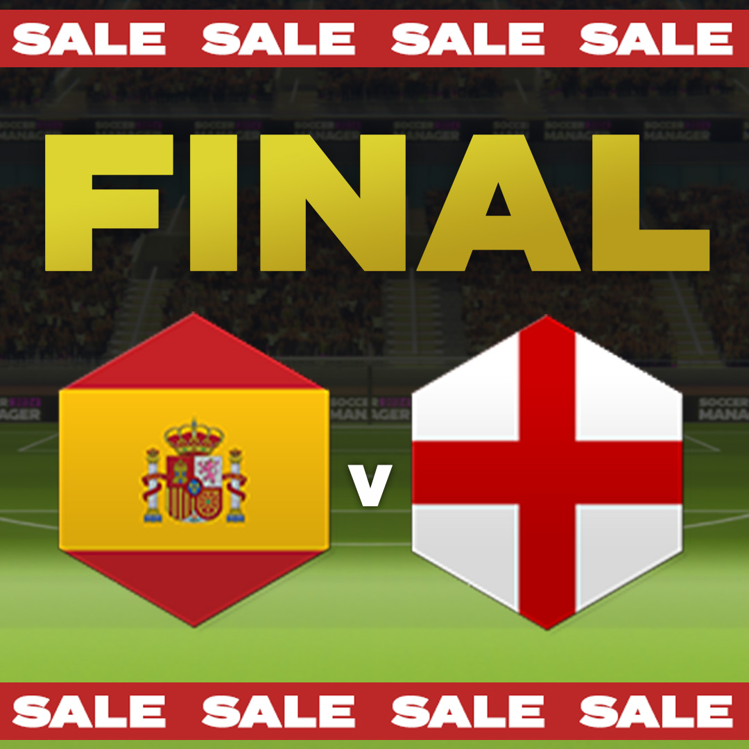 InvncblsGames's tweet photo. Celebrate the Final with a Sale! 🇪🇸🏴
It’s time for the biggest final in Europe - and we’re celebrating with a sale! Get double gold with every purchase in SM24 now!
Who do you think will win? 🤔
#SM24 #Sale #SoccerManager #Soccer #Football https://t.co/OcyT8D1rp8