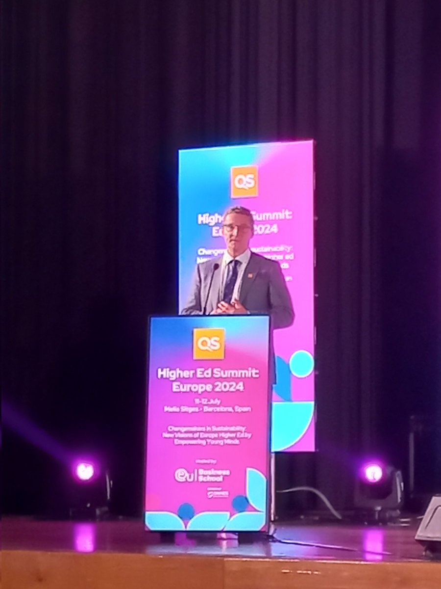 Right now, at the opening ceremony of the <a href="/QSCorporate/">QS Quacquarelli Symonds</a> focused on the topic of  change makers in #Sustainability, listening to <a href="/AGentilAO/">Alfonso Gentil 📌</a> <a href="/sepiegob/">SEPIE</a>, QS president, ... So excited to see that #EnvironmentalSustainability  is  at the centre of the discussion.
