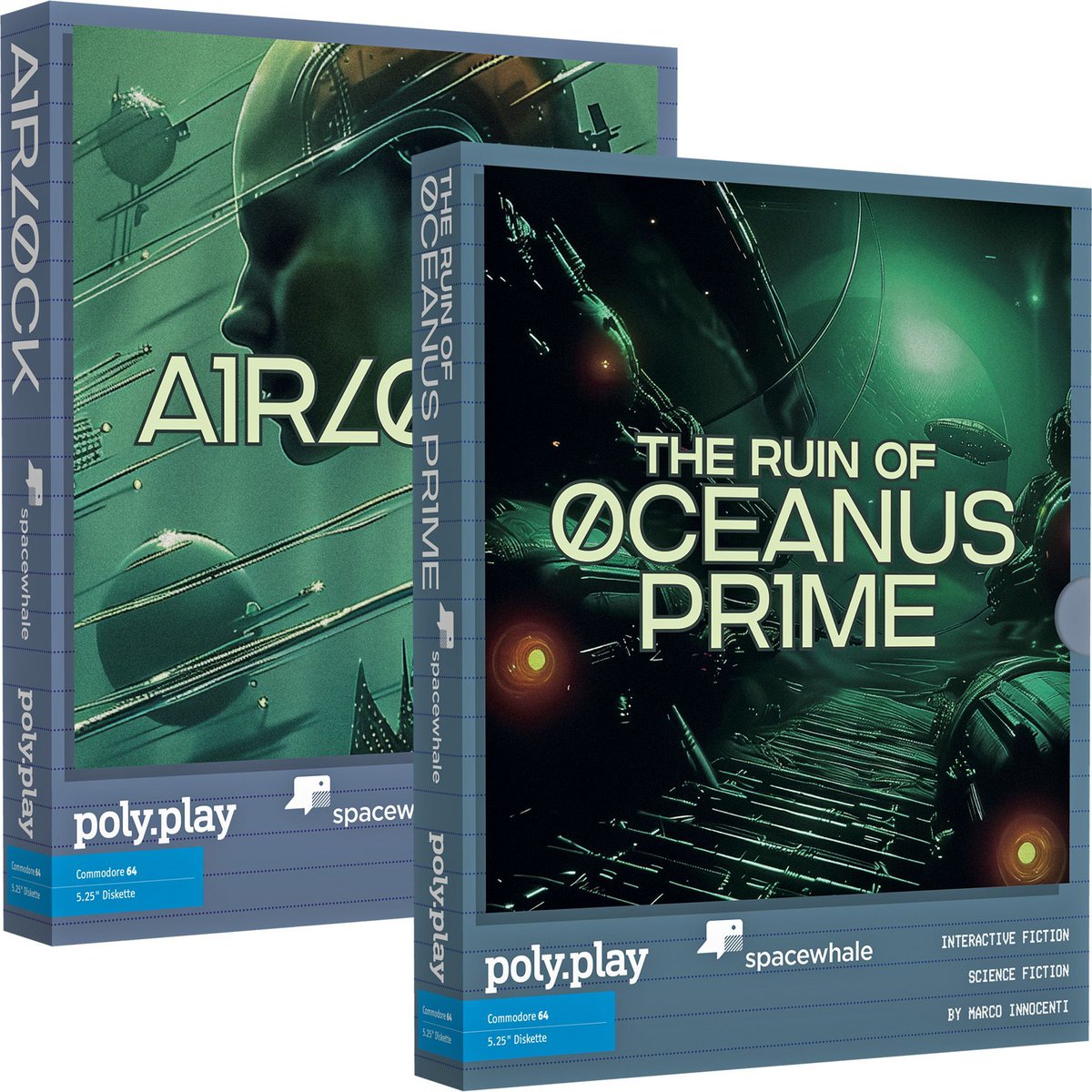 polyplay_xyz's tweet photo. Two new interactive fiction titles: »A1RLØCK« and »THE RUIN OF ØCEANUS PR1ME« by Marco Innocenti (@Babbolatto). The games will be released for more than 15 systems in the popular #Infocom style slipcase. Pre-order your copy now: https://t.co/PlWIBcC6lY / https://t.co/loxtEYrpa3 https://t.co/sgmR8NjlWA