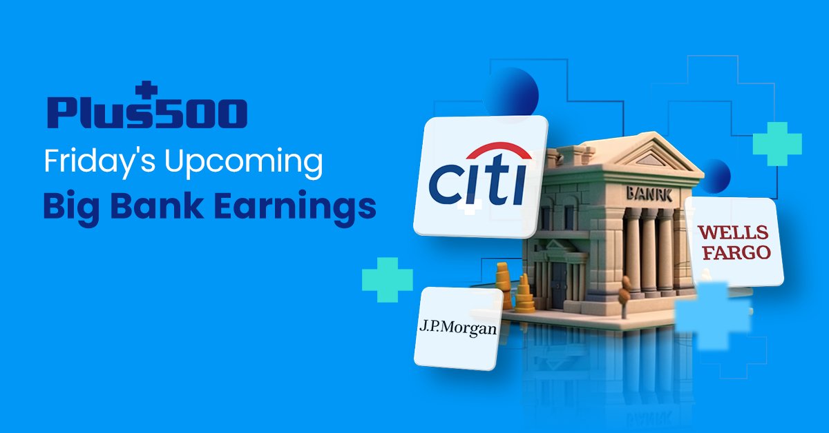 Plus500's tweet image. Tomorrow, Friday, 12 July, will be eventful for the markets, in general, and the financial sector, in particular, as key earnings from big banks are set to take place!
Learn more about earnings at bit.ly/4eUszJU 
#BigBanks #JPMorgan #WellsFargo #Citigroup