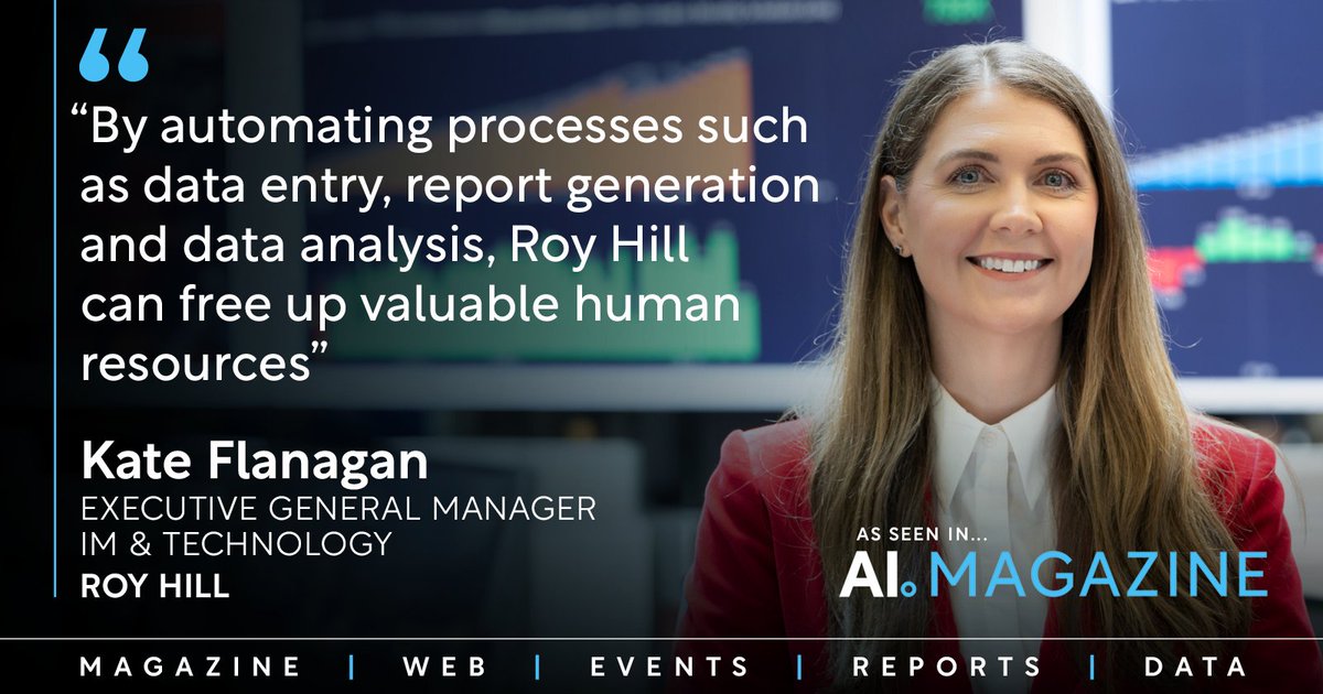 AIMagazine_BC's tweet image. Discover how Roy Hill is leading the way in mining innovation with AI and ML, driving efficiency and safety. 

Read more: ow.ly/NZL150SxKwS

Powered by: @InsightAPAC &amp;amp; @nokia

#MiningInnovation #AI #TechInMining