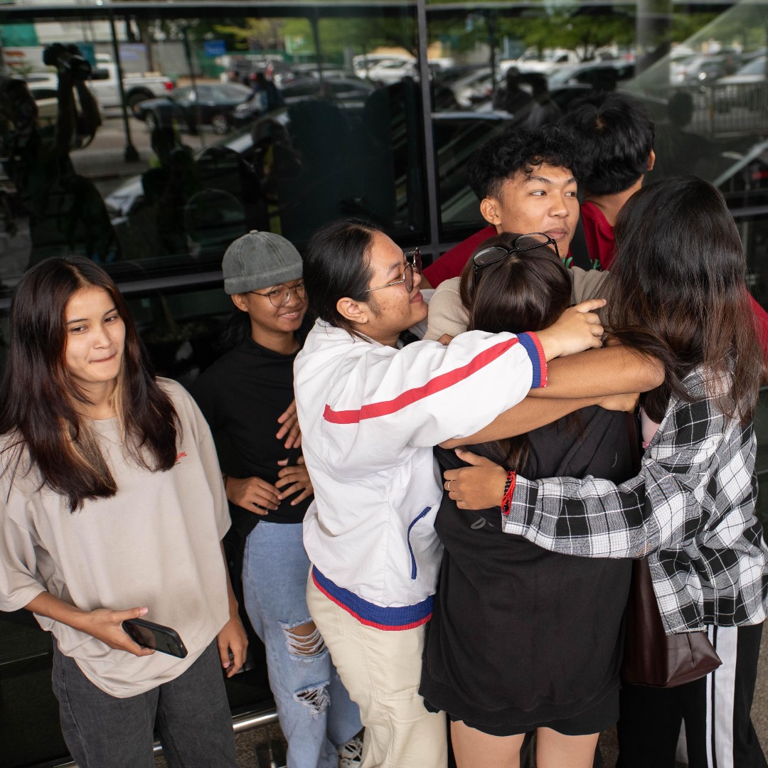 After a last hug with her mum, CCF student Vouchnea yesterday headed off to begin the next chapter of her life with a scholarship to study in Australia.

#CCF #Keeplearningmore #BrightTheFuture