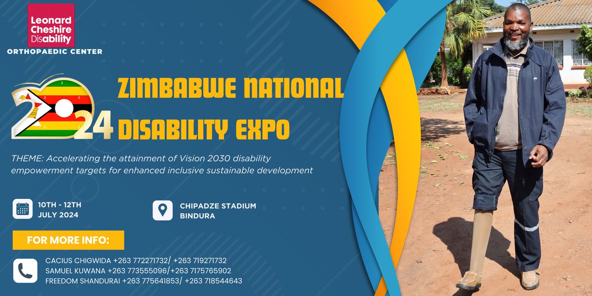 Engage with us at the 2024 Zimbabwe National Disability #Expo for a day of #Empowerment  &amp; discovery. Have a meet &amp; greet with our team who will be conducting free #assessments by our stand.

Let's navigate the path to #Accessibility  and #inclusion together.