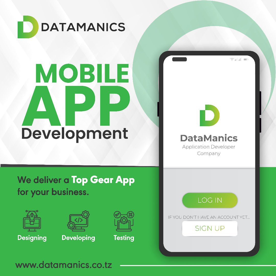 DataManics's tweet image. Innovative on the go! Launch your next big idea with or custom mobile app development services. 

 For more information 
📞 Call/WhatsApp ;+255 764 263 264
🌐 Visit our website ; datamanics.com

#mobileapps #innovation #datamanics #mobileapp #smm #website #services