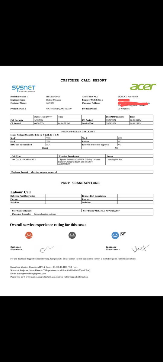 Techymusaib's tweet photo. What a poor service from @flipkartsupport @Acer_India
Is this a joke or what, How you can troubleshoot and fix a faulty charger
Now they are asking for a DOA letter, It's been two weeks since I requested a replacement
@stufflistings
@yabhishekhd 
@Trolling_isart 
@GyanTherapy https://t.co/0VndwyAnKb