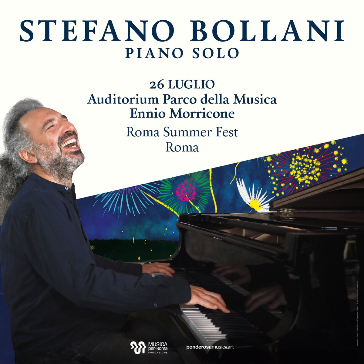 StefanoBollani's tweet photo. Il 26 luglio sarò in concerto al @RomaSummerFest! 
Vi aspetto 🙌🏻

➤ Info e biglietti su https://t.co/nonGMXy6wM https://t.co/aeliAfNUgU