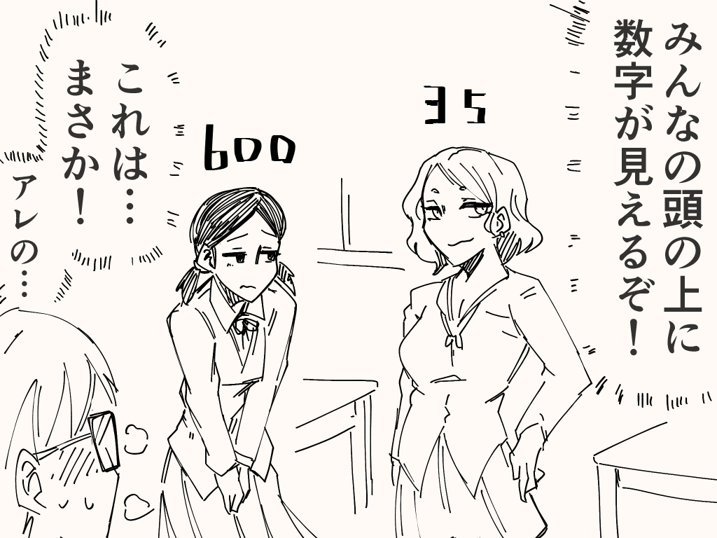頭の上に数字が見えるアレ 