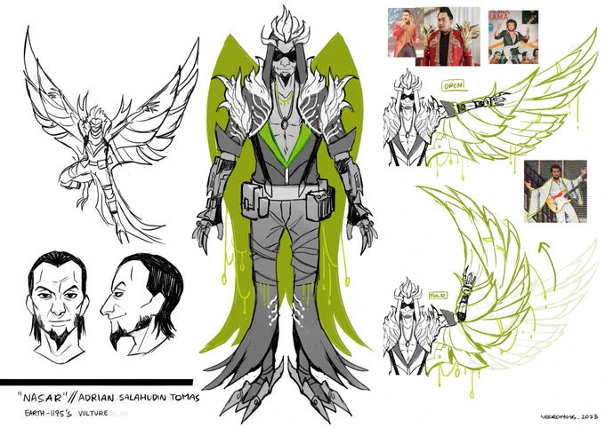 The way i go over the miles to concept their nemesis(es) Vulture (Nasar) &amp; Green-Goblin (Buto Ijo) #spiderverse 