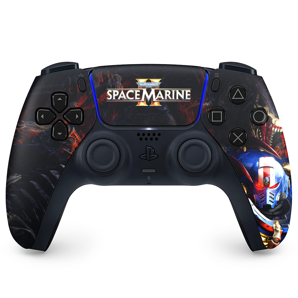 MerchWarhammer's tweet photo. EXCLUSIVE: Preorders are open for our Officially Licensed Space Marine 2 PlayStation 5 and Xbox Series controllers! Secure yours today in time for the launch of Space Marine 2! https://t.co/SoXkRQjJik #SpaceMarine2 #WarhammerMerchStore #WarhammerCommunity https://t.co/QOWaGKVbJK