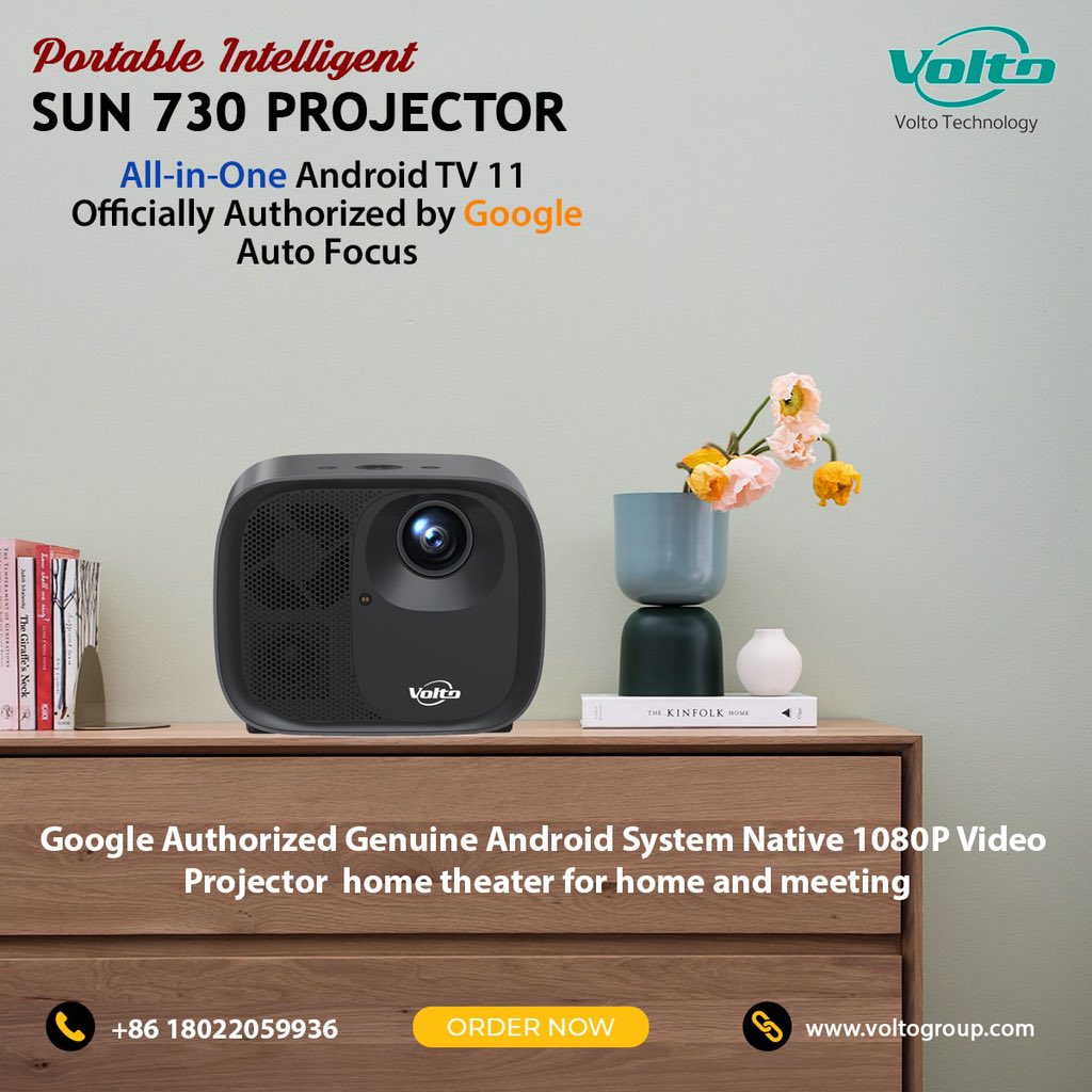 VoltoProjector's tweet photo. Experience unparalleled entertainment with the Sun 730, a cutting-edge smart LCD portable intelligent projector designed to elevate your viewing experience.

#SmartProjector #AndroidTV #Sun730 #HighResolution #AutoFocus #BuiltInSpeaker #ModernDesign #GoogleAuthorized https://t.co/0P0tFyiBp0