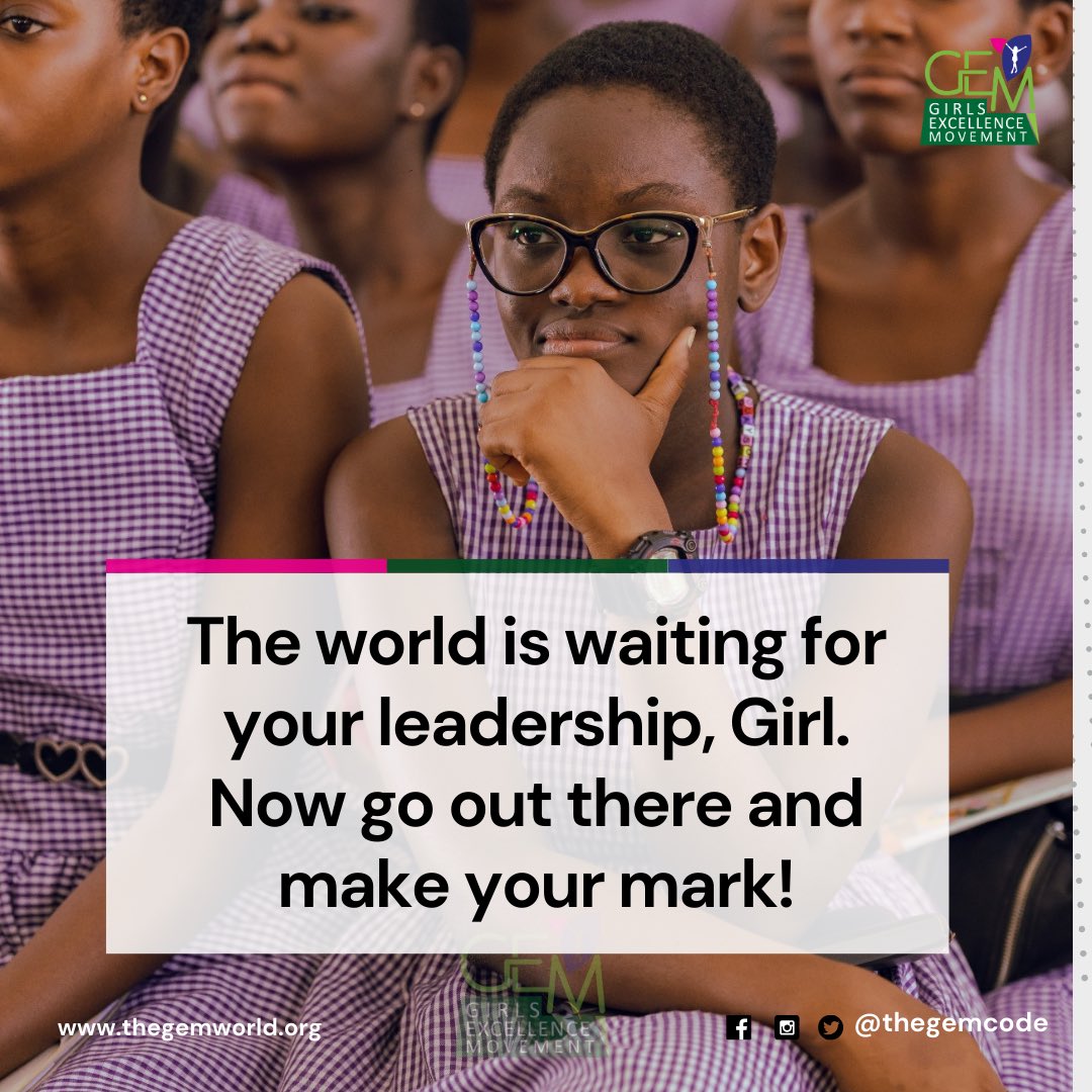 GEM_Inspire's tweet image. You are brilliant, capable, and strong.  Believe in yourself, girls. 

Go out there and make that statement! 💪

#TheGEMCode