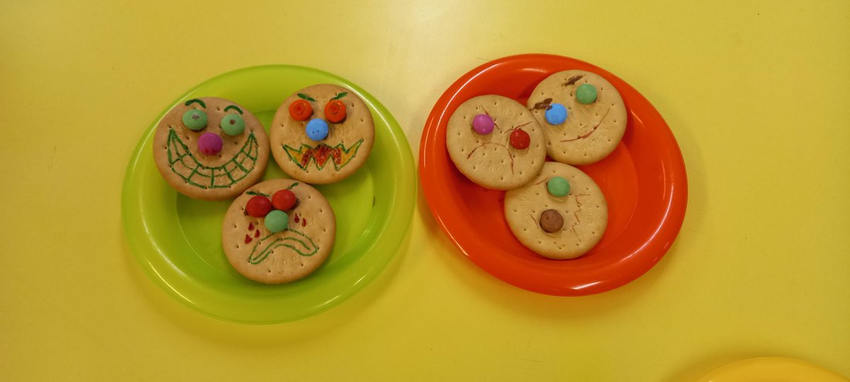Our keep smiling group made some emotion biscuits last night