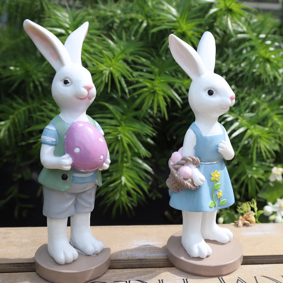 tcdecoration's tweet image. #EasterBunny #SpringHomeDecor #BunnyFigurines #TabletopOrnaments #EasterDecoration #EasterResinDecor #ResinFigurines