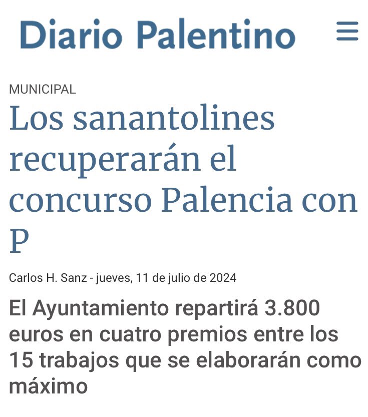 PalenciaVamos's tweet photo. Dos noticias juntas siempre tienen más sentido.
Gracias a ¡Vamos Palencia! y a todos los palentinos que nos lo pidieron, vuelve el concurso de Palencia con P en San Antolín 💜 #Palencia #PalenciaconP #PdePalencia #SanAntolin #SanAntolin2024 https://t.co/h0m7P7jd0Q