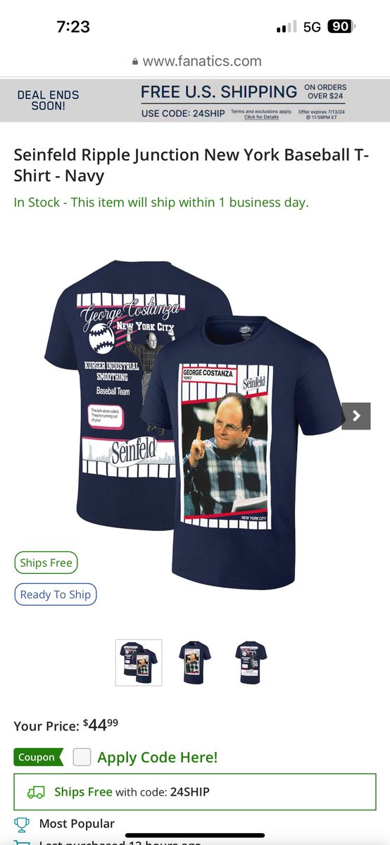 wb_bklyn's tweet photo. @IJasonAlexander Hope you get royalty from there’s shorts from Fanatics https://t.co/FhpvoUZt0C