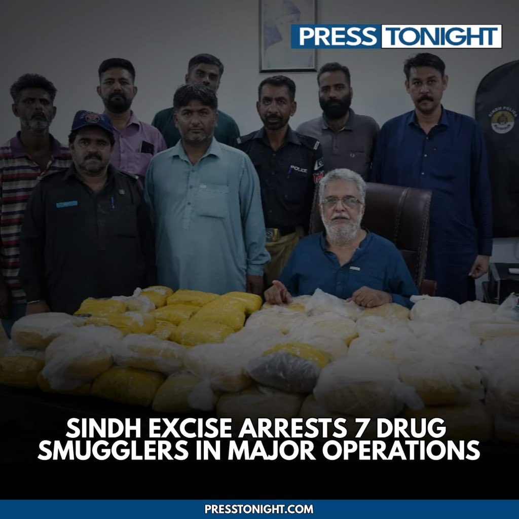 TalalChandio's tweet image. Big win for Sindh Excise! Their Narcotics Control wing has busted 7 drug smugglers in 5 operations, seizing 59kg of hashish, 7kg of ice, and 1kg of heroin!  Kudos to the team for keeping our streets safe from drugs! #SindhExcise #DrugBust #NarcoticsControl