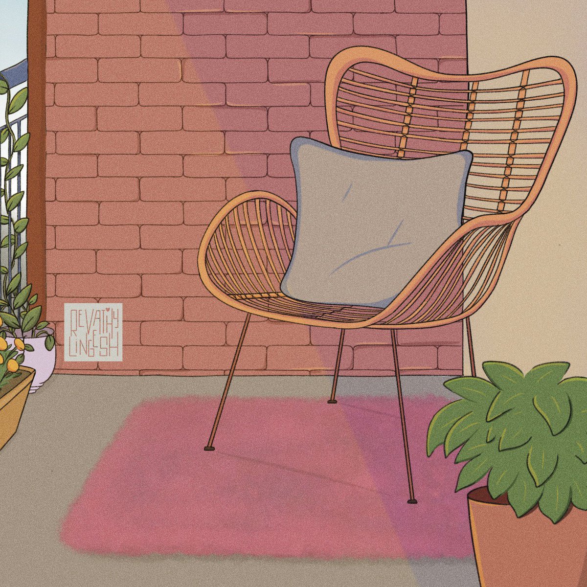 MaRevathy's tweet photo. Balcony Garden 

#Portfolio #digitalart #gardenart #procreateart #visualart #environmentconceptart #conceptart https://t.co/90o2K6YYLV