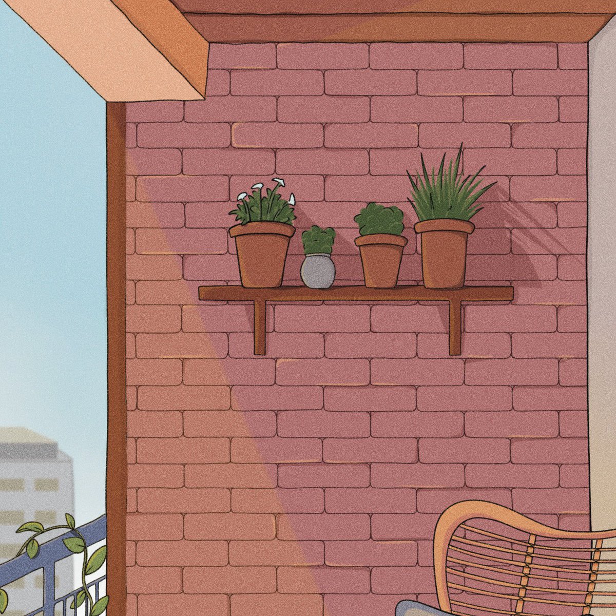 MaRevathy's tweet photo. Balcony Garden 

#Portfolio #digitalart #gardenart #procreateart #visualart #environmentconceptart #conceptart https://t.co/90o2K6YYLV