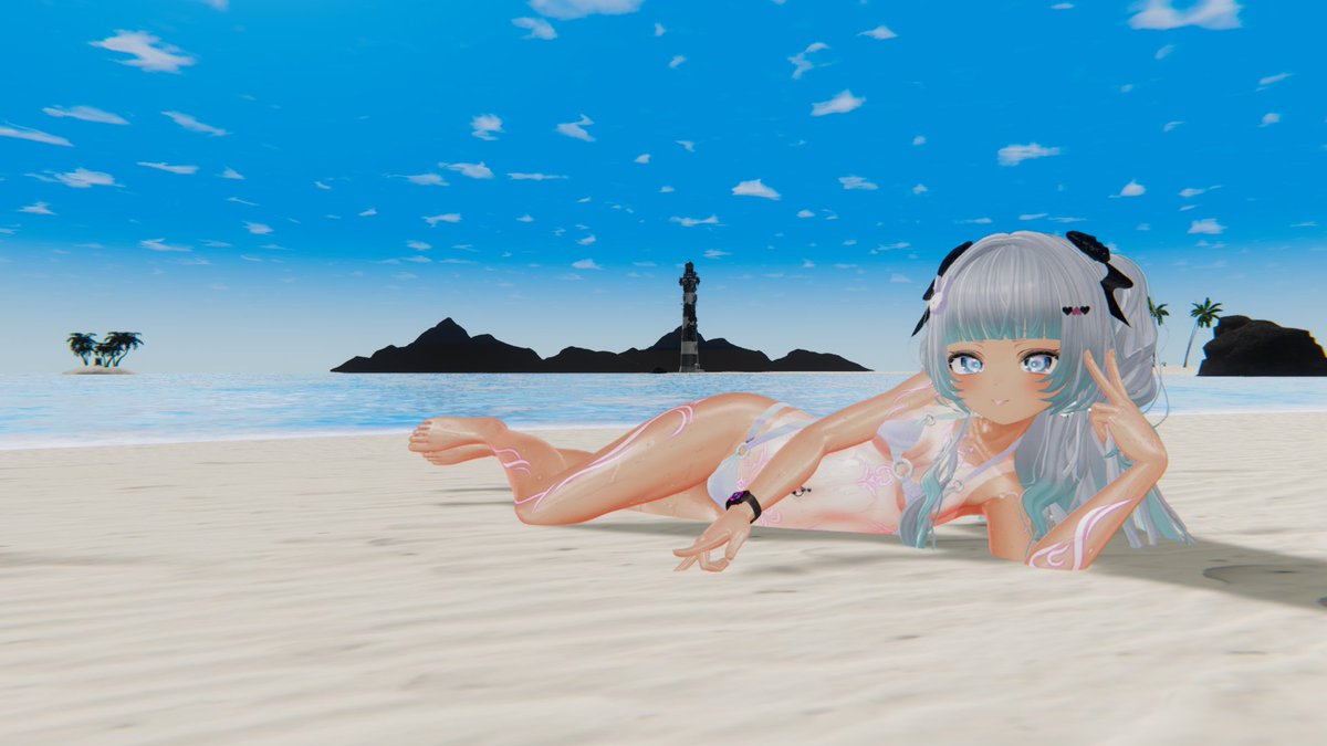 Day on the beach 🏖️ #VRChat