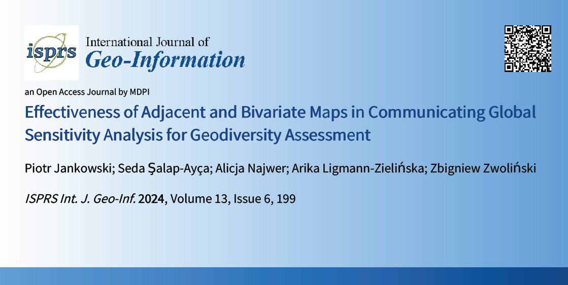 ISPRS_IJGI's tweet image. The new pub is led by Prof. Piotr Jankowski et al.

🆕Effectiveness of Adjacent and Bivariate #Maps in Communicating Global Sensitivity Analysis for #Geodiversity Assessment
 
🤗mdpi.com/2828046 #mdpiijgi via @ISPRS_IJGI