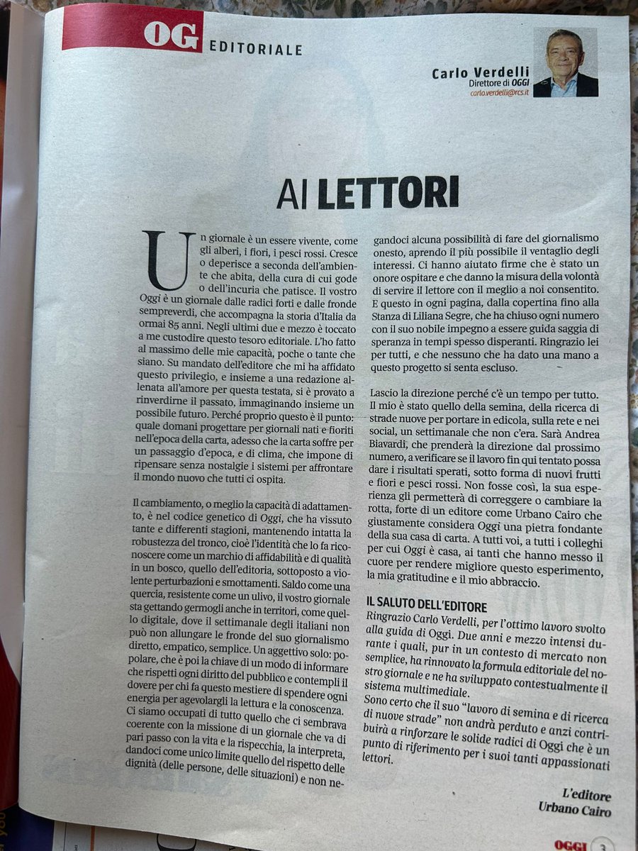 GugFor (@gugfor) on Twitter photo Un onore conoscerla Direttore, un'opportunità di crescita umana e culturale ad ogni incontro. Buon proseguimento di percorso <a href="/CarloVerdelli/">Carlo Verdelli</a> e grazie di tutto ! Un onore conoscerla Direttore, un'opportunità di crescita umana e culturale ad ogni incontro. Buon proseguimento di percorso <a href="/CarloVerdelli/">Carlo Verdelli</a> e grazie di tutto !