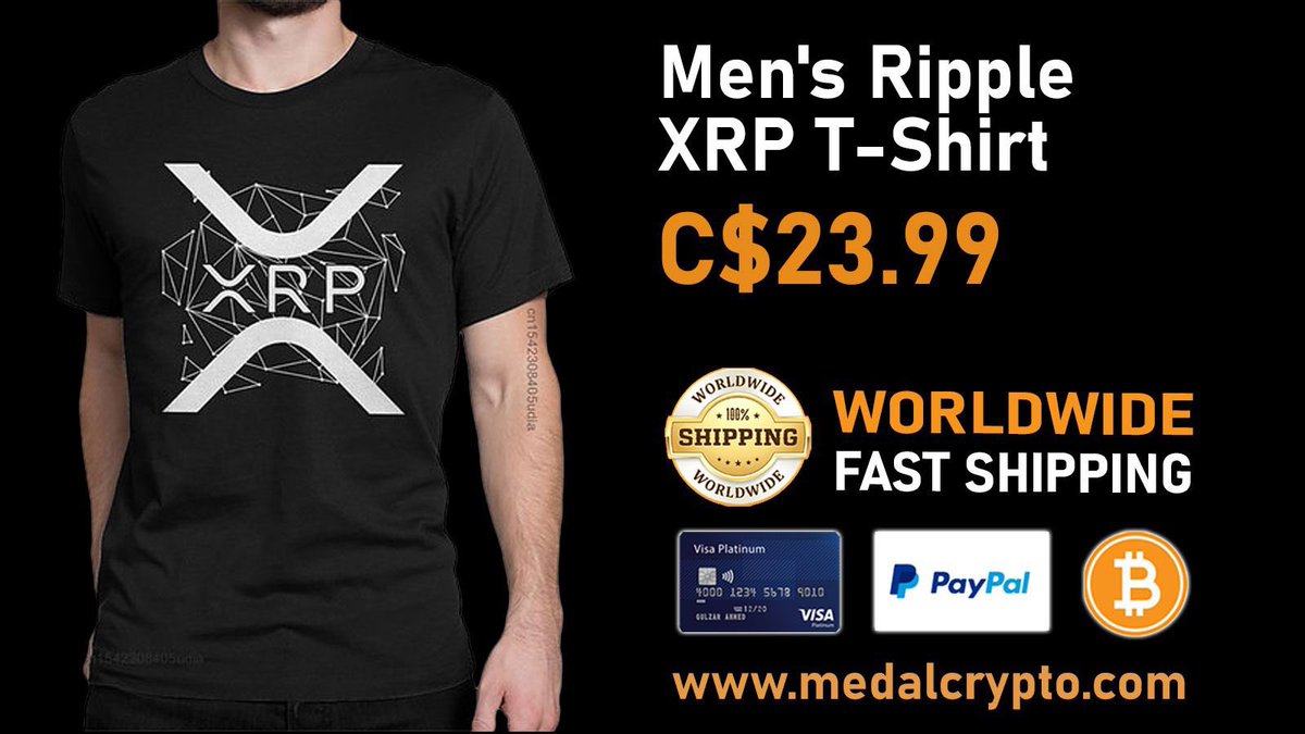 RippleXrpie's tweet image. 🚨 #XRP to $0.50 again 💸

I wear my XRP shirt loud and proud and I show off my gold XRP medal! 🥇

Everything XRP is on: medalcrypto.com 

🛫Worldwide shipping!!🛬