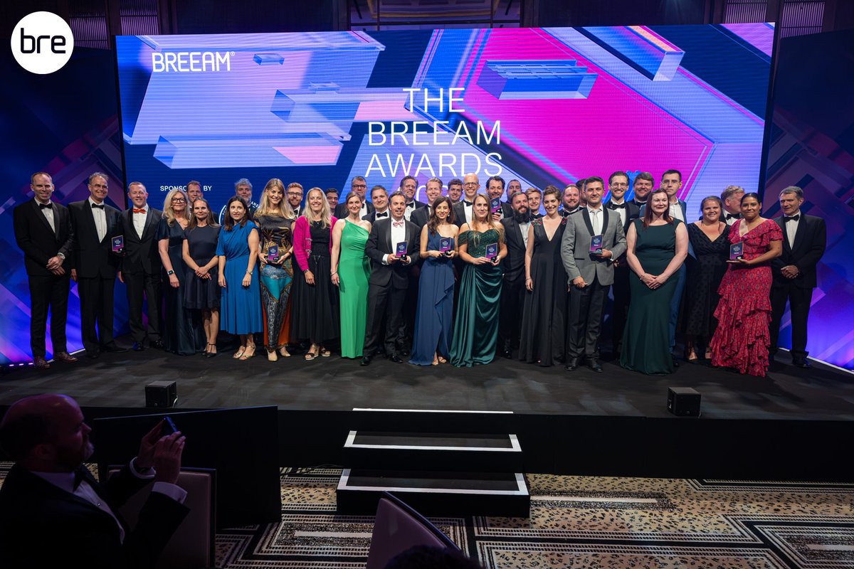 🌎[1/4] "We're thrilled to recognise some of the greatest #sustainability achievements in the #builtenvironment at this year’s #BREEAM Awards" - BRE's CEO, <a href="/charlesworthg/">Gillian Charlesworth</a>. 

📄Held on 10th July 2024, the #BREEAMAwards celebrate #sustainable development &amp; innovation achievements.