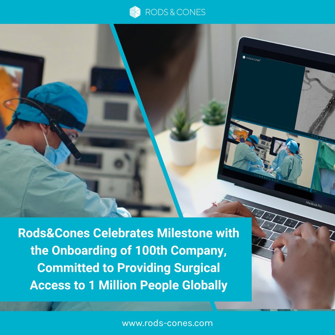 Rods&amp;Cones has onboarded its 100th company to our remote surgical network! This achievement is a significant step towards our goal of providing surgical access to 1 million people globally by 2027.
👉lnkd.in/dQHKvmQS
 #Remotecollaboration #Telepresence #Teleproctoring