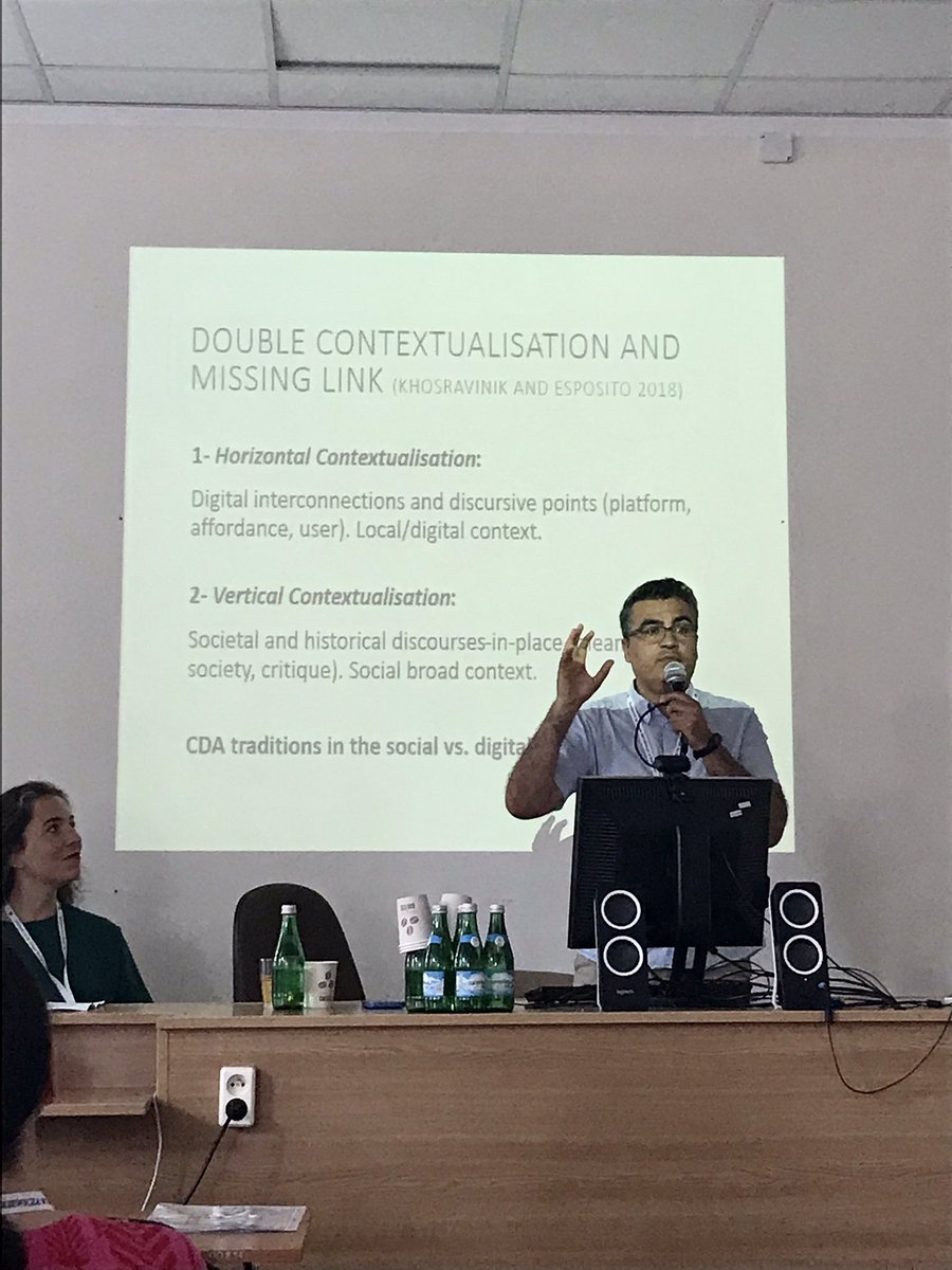 anna marchi 🏳️🌈 (@journolinguist) on Twitter photo Very relevant talk by <a href="/MKhosraviNik/">Majid KhosraviNik</a> and Eleonora Esposito on multiple methods and transdisciplinarity in the analysis of social media #cads2024 making a key point (for any kind research) about context being everything Very relevant talk by <a href="/MKhosraviNik/">Majid KhosraviNik</a> and Eleonora Esposito on multiple methods and transdisciplinarity in the analysis of social media #cads2024 making a key point (for any kind research) about context being everything