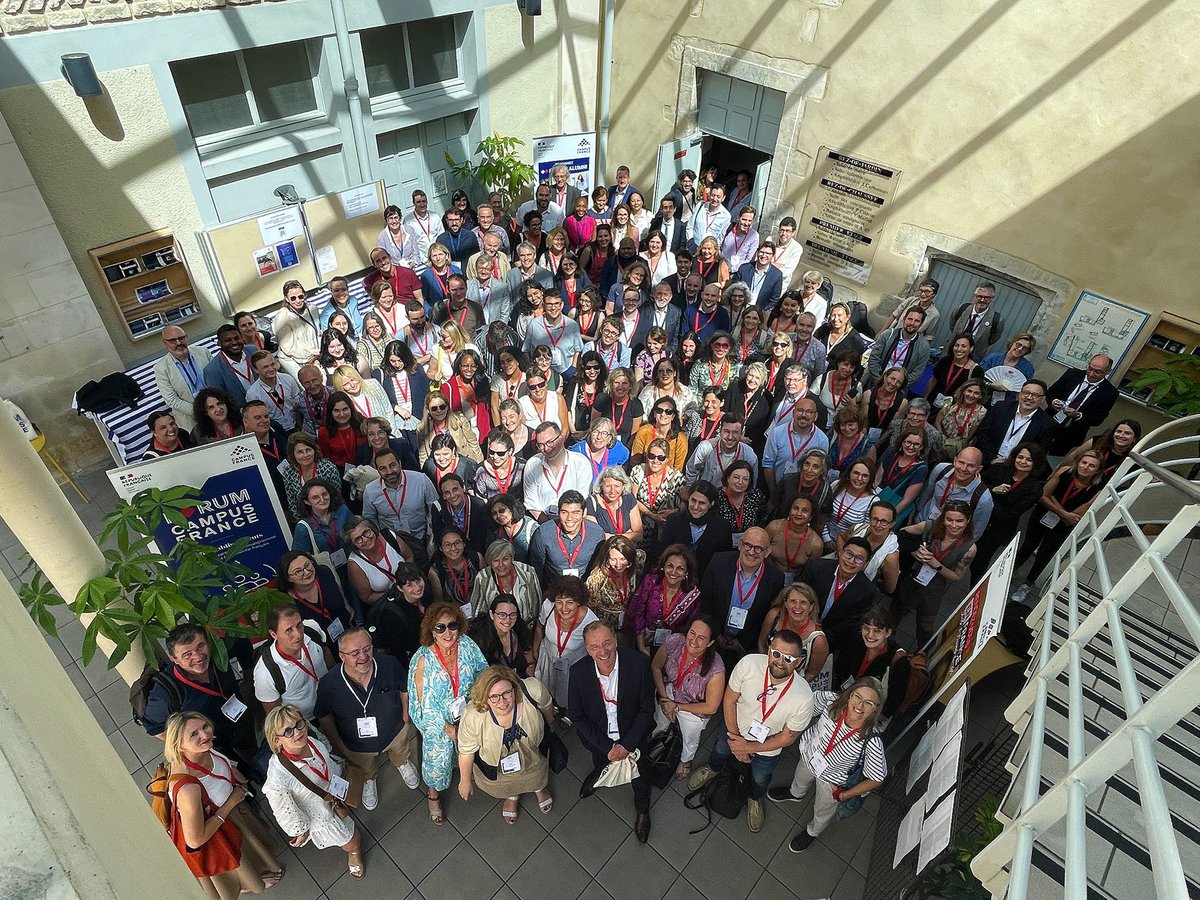 CampusFrance's tweet photo. 📸 Vous étiez cette année près de 200 à participer au Forum #CampusFrance ! 🔥 Un grand merci à tous les participants !
➡️ Mention spéciale à @virginie_laval, @ChristineFM86 et l’@UnivPoitiers pour l’accueil : rendez-vous en janvier 2025 pour l'AG du #ForumCF ! https://t.co/8MjIhegnxA