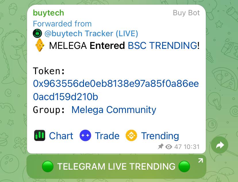 meleganews's tweet photo. MELEGA $MARCO entered #BSCtrending today 🚀

#MelegaSwap #melega #BNBChain #BaseChain https://t.co/lL7bk4qKSN