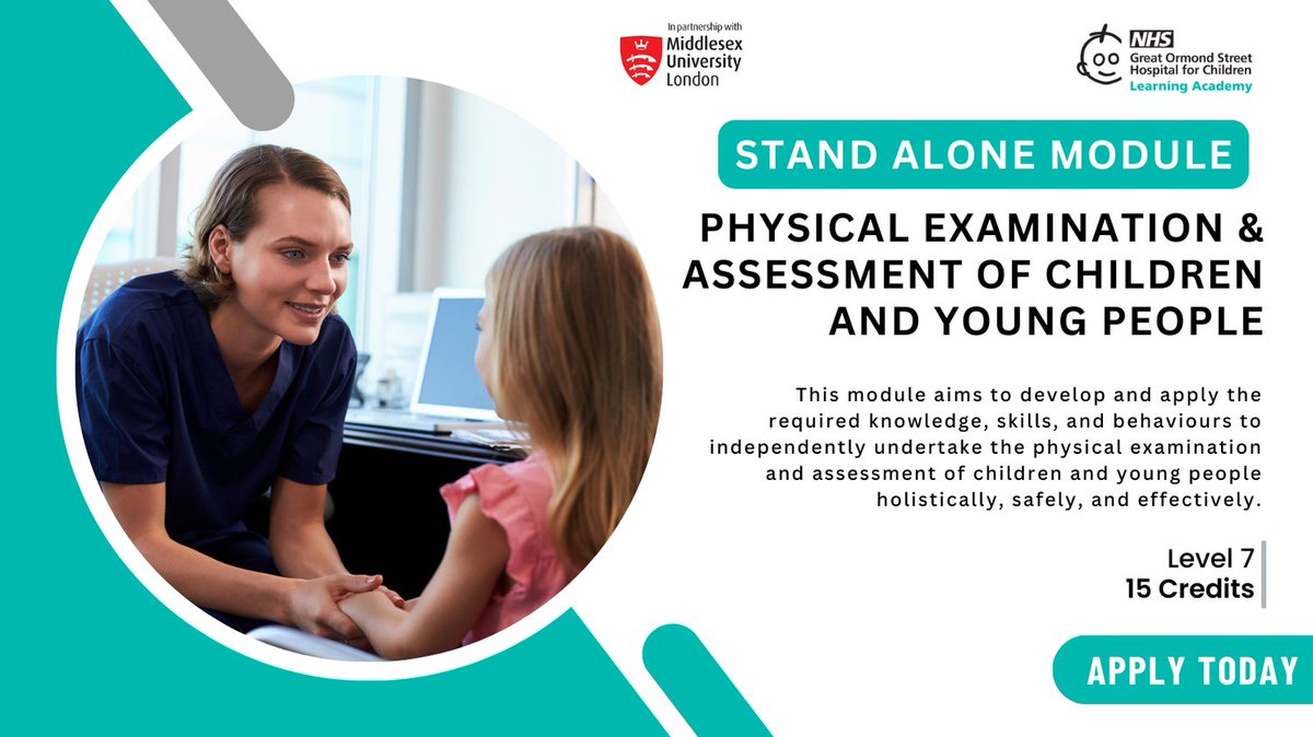 🔎 Looking for a paediatric advanced assessment skills module? 

Join us in September 2024!
Cost: £960

Further info: shorturl.at/2hdL5