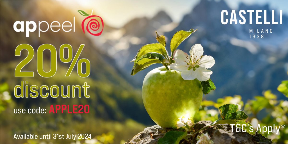 CastelliCorp's tweet image. Castelli 🍎🌱Appeel 🌱🍎 notebooks...

now available at an exclusive 20% discount 💣

use code: APPLE20 on your quote request or order to receive your discount🌱

Available until 31st July 2024. 

🔗 ow.ly/G7AP50SiEHJ 

#MadeinItaly #AppeelNotebooks
