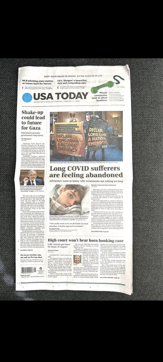 Papermooon_k's tweet image. This was Front Page News. When will Politicians realize #LongCovid is a national emergency and deserves to be declared as such? @Karl_Lauterbach @BMG_Bund @BMBF_Bund @starkwatzinger