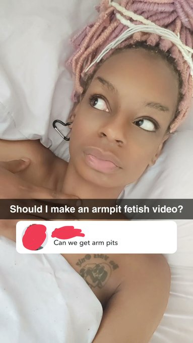 Goodmorning loyal servants and gorgeous deity. Should I make an armpit fetish video ?   Might be shooting<a href="/tag/femdom"class="tags"><span>#femdom</span></a><a href="/tag/findom"class="tags"><span>#findom</span></a><a href="/tag/ebonygoddess"class="tags"><span>#ebonygoddess</span></a>