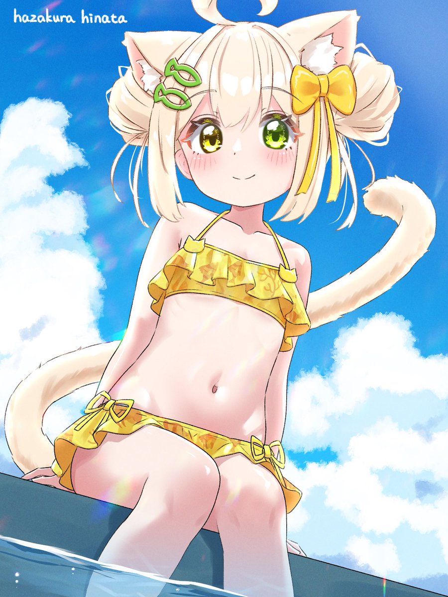 「水着くるみちゃん#イラスト 」|葉桜ひなた🍡🌸のイラスト