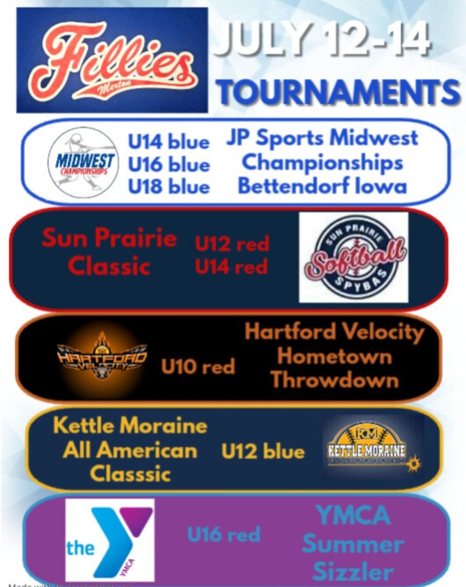 actdirMAA's tweet image. 8 Fillies teams and 4 Mavericks teams have tournaments this weekend. Many local tourneys but some going as far as Bettendorf Iowa. Good luck to all 12 teams!