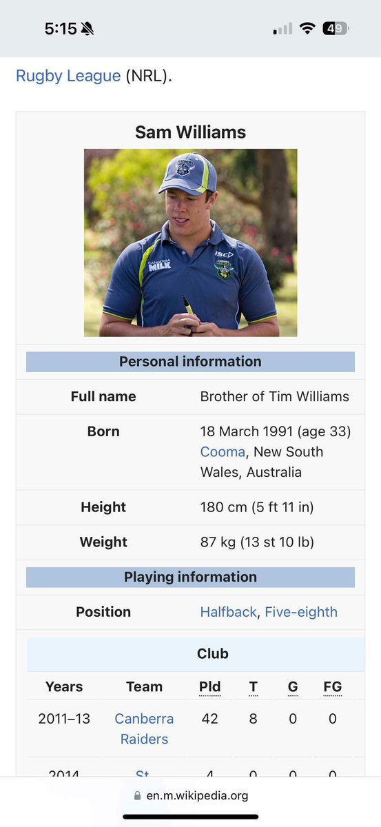 gibdabot (@nohjjohn123) on Twitter photo Gents,
Discuss:
(Apologies if this is old news)
<a href="/TimWill94/">Tim Williams</a> <a href="/Williams_297/">Sam Williams</a> <a href="/SCSpy1/">SCSpy</a> <a href="/scplaybook1/">SC Playbook - NRL</a> Gents,
Discuss:
(Apologies if this is old news)
<a href="/TimWill94/">Tim Williams</a> <a href="/Williams_297/">Sam Williams</a> <a href="/SCSpy1/">SCSpy</a> <a href="/scplaybook1/">SC Playbook - NRL</a>