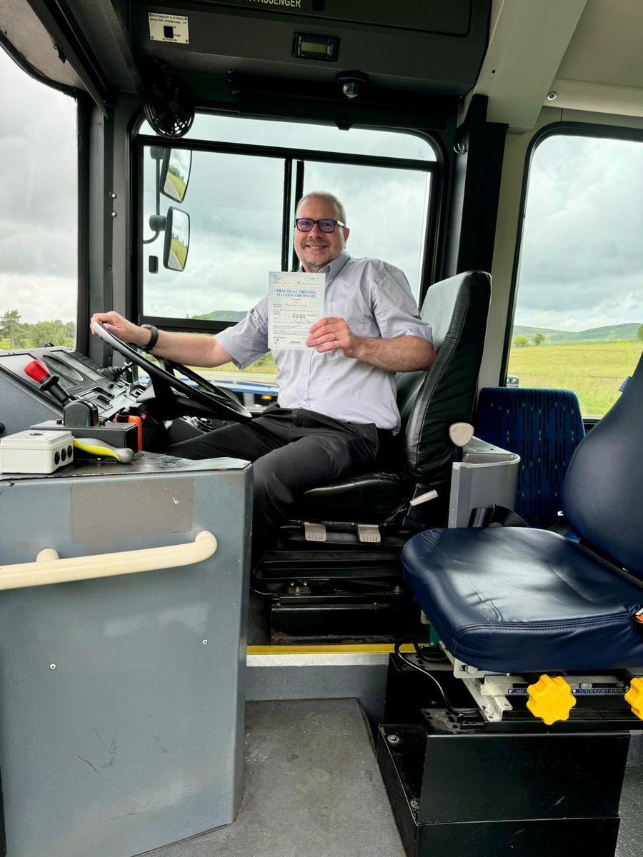 🥳A huge congratulations to Nigel, our brand new bus driver to <a href="/Rossobus/">Rosso</a> in Burnley. A massive thank you to his instructor, Gordon, for getting Nigel to this point. 🎉Make sure you keep a look out for Nigel driving your bus soon!🙌