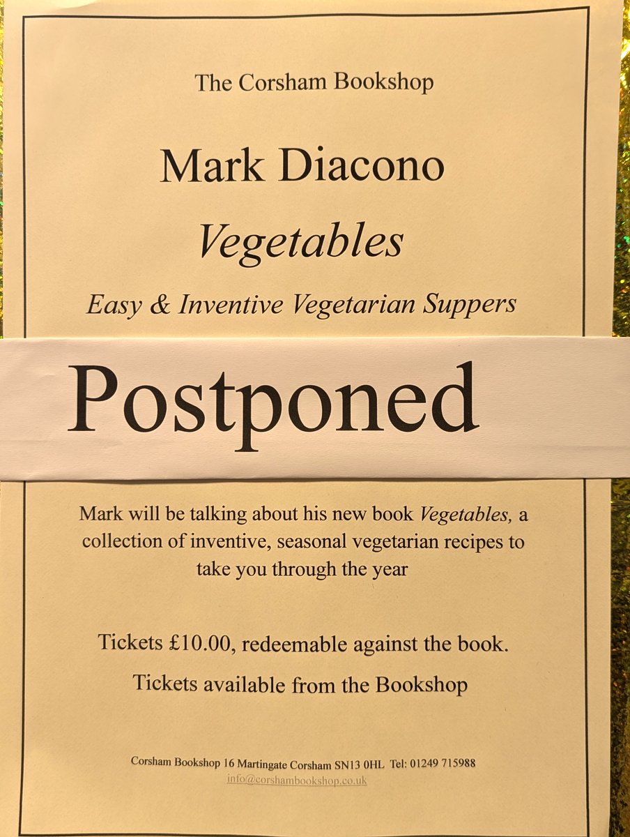 Apologies but we have had to postpone our event with Mark Diacono on Tuesday, 16th July: it won't be taking place then. If you have paid for your ticket please pop in for a refund. We are hoping to reschedule in the autumn with completely different vegetables to play with!